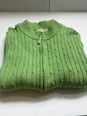 Cherokee Green Zip-Up Cardigan W 2X